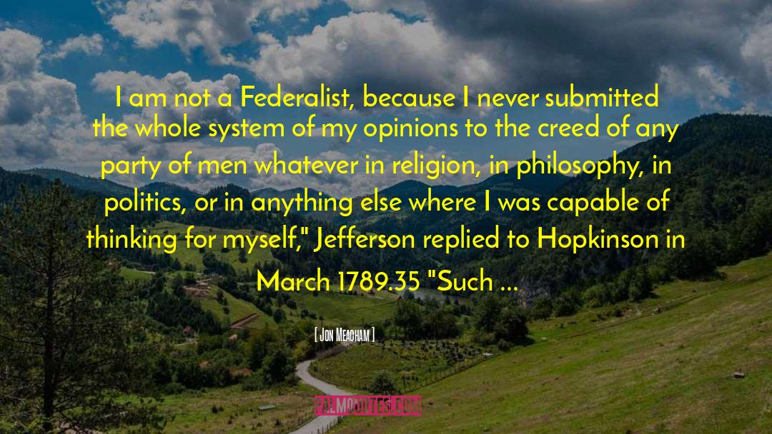 Federalist quotes by Jon Meacham