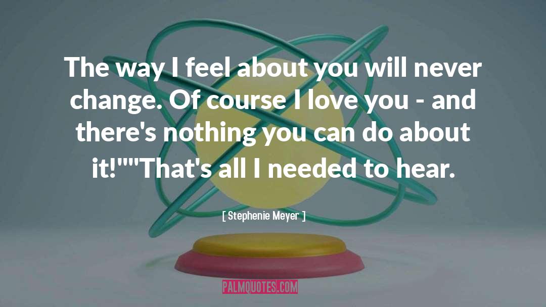 Feel About You quotes by Stephenie Meyer