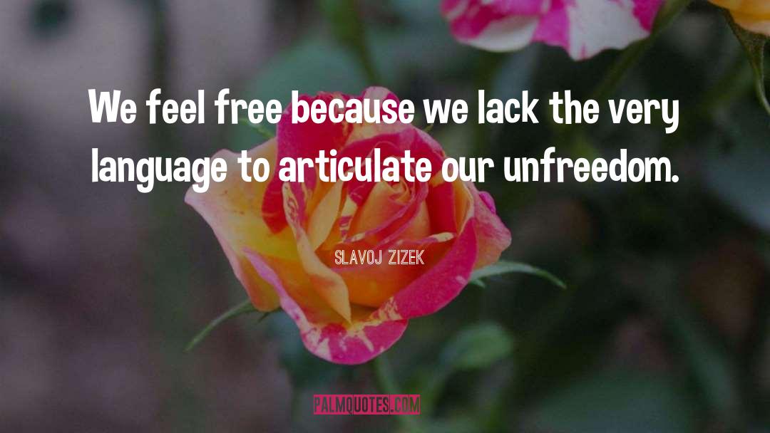 Feel Free quotes by Slavoj Zizek