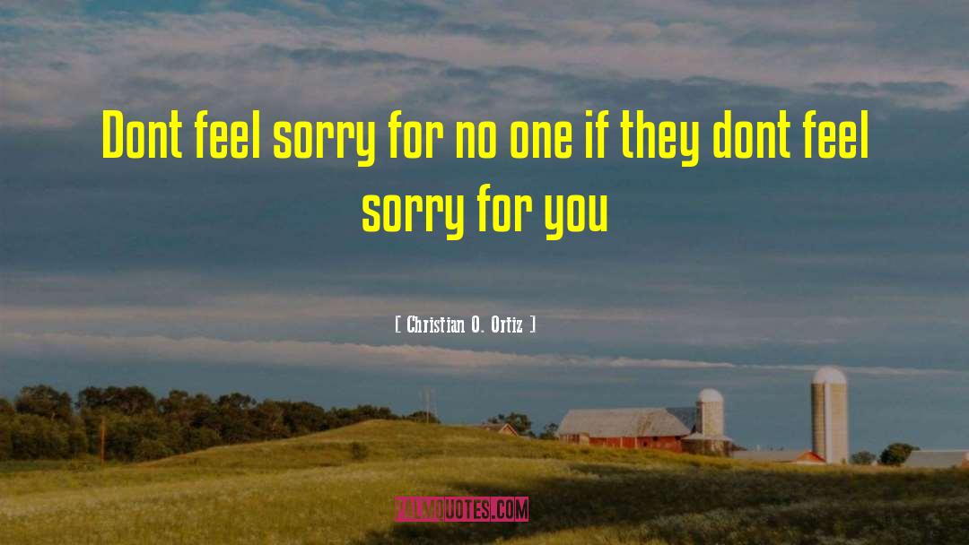 Feel Sorry For You quotes by Christian O. Ortiz