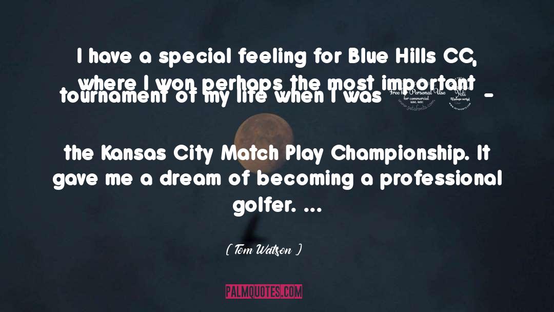 Feeling Blue Picture quotes by Tom Watson