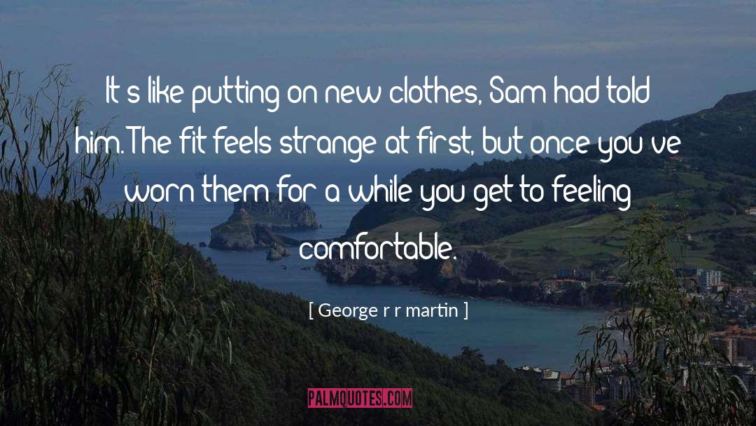 Feeling Comfortable quotes by George R R Martin