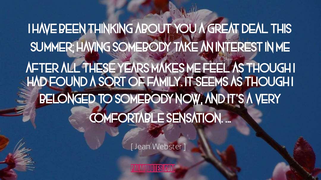 Feeling Comfortable quotes by Jean Webster