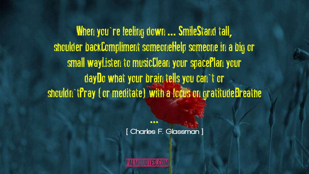 Feeling Down quotes by Charles F. Glassman