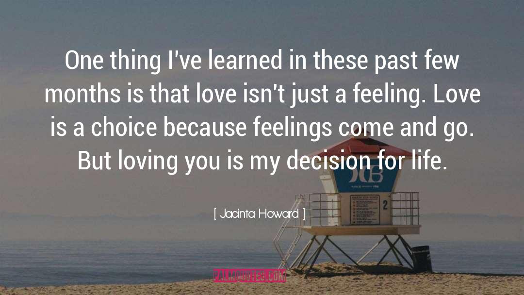 Feeling Love quotes by Jacinta Howard