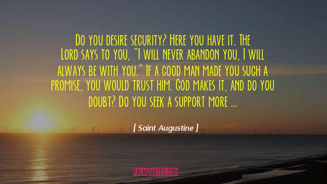 Feeling Of Security quotes by Saint Augustine
