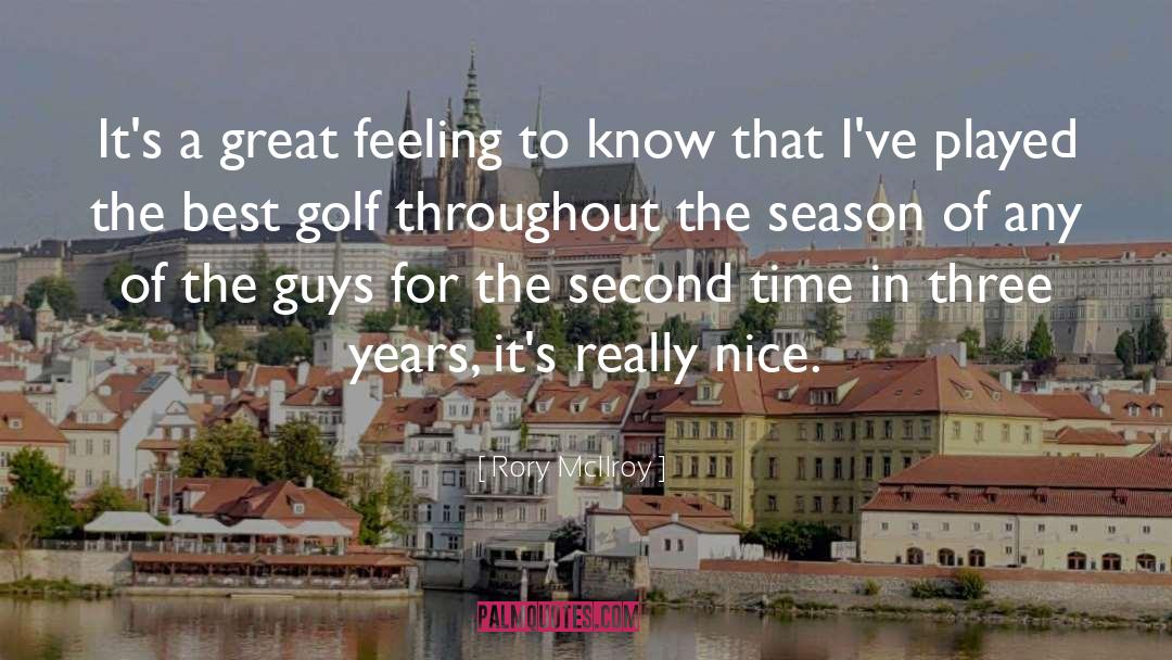Feeling Second Rate quotes by Rory McIlroy