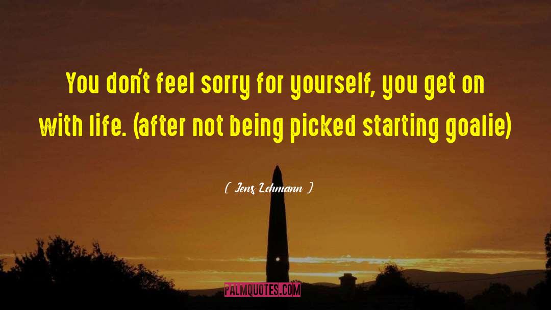 Feeling Sorry For Yourself quotes by Jens Lehmann