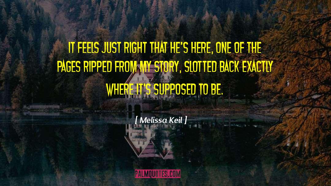 Feels Just quotes by Melissa Keil