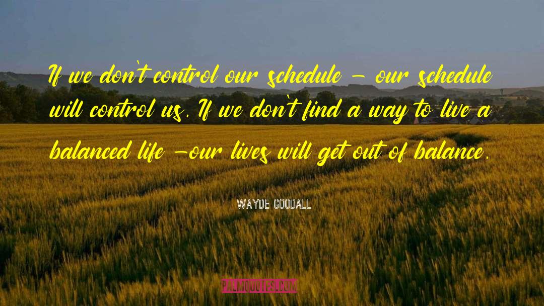 Feldblum Schedule quotes by Wayde Goodall