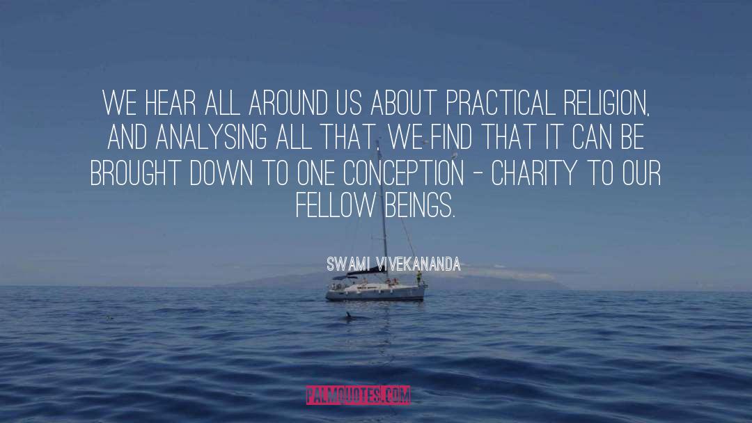 Fellow Beings quotes by Swami Vivekananda