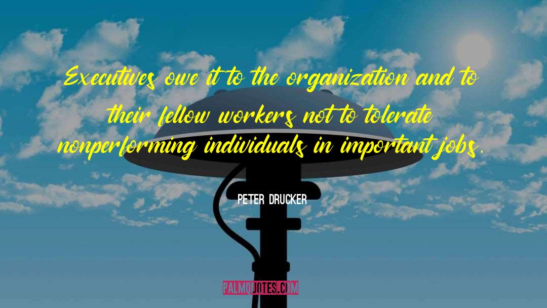 Fellow Workers quotes by Peter Drucker