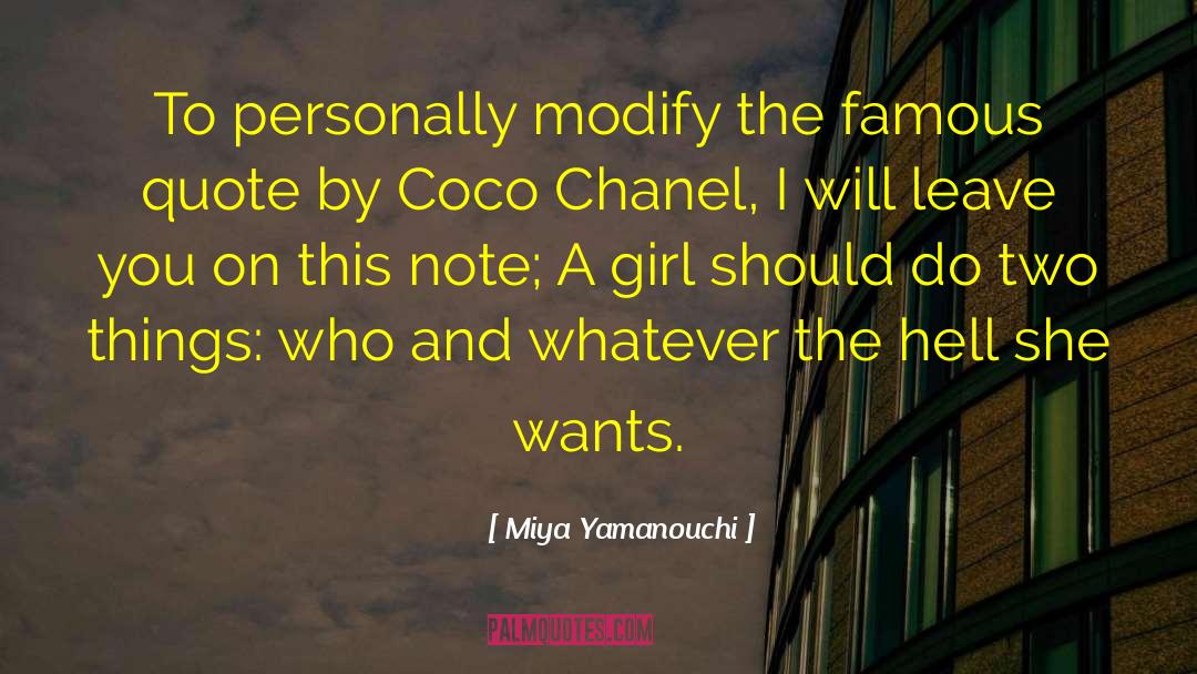 Female Empowerment quotes by Miya Yamanouchi