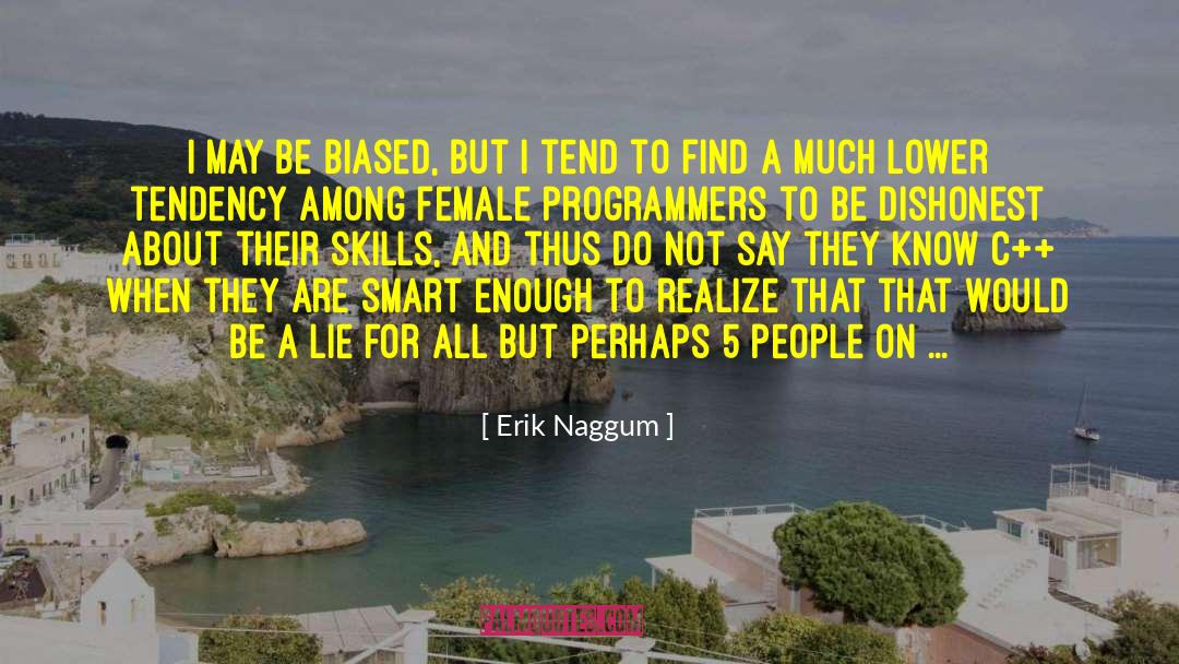 Female Mc quotes by Erik Naggum