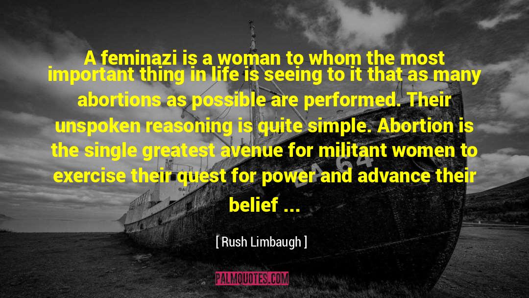 Feminazi quotes by Rush Limbaugh