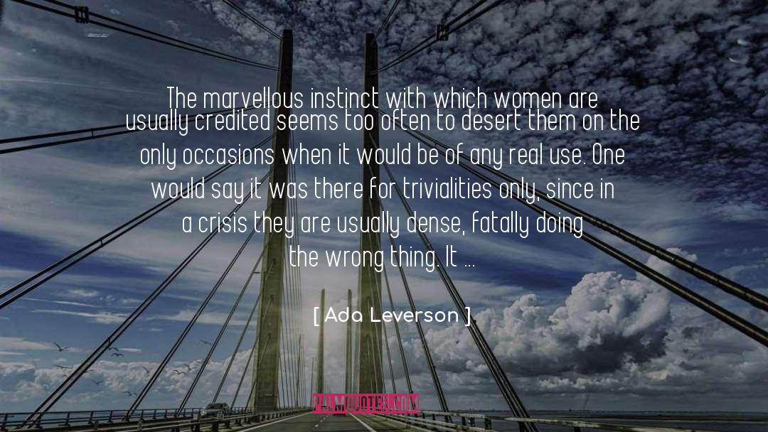 Feminine Intuition quotes by Ada Leverson