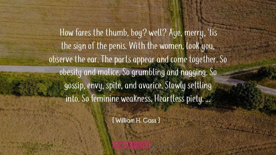 Feminine quotes by William H. Gass