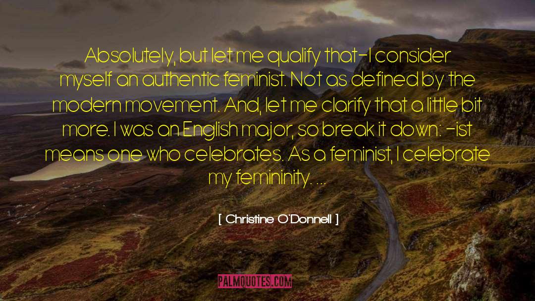 Femininity quotes by Christine O'Donnell