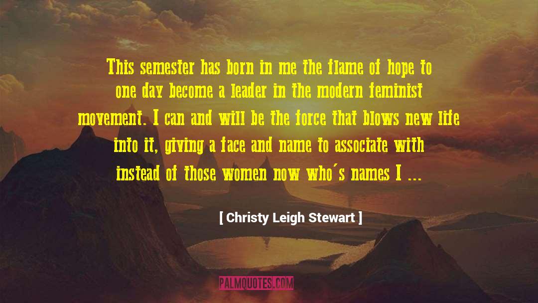 Feminist Movement quotes by Christy Leigh Stewart