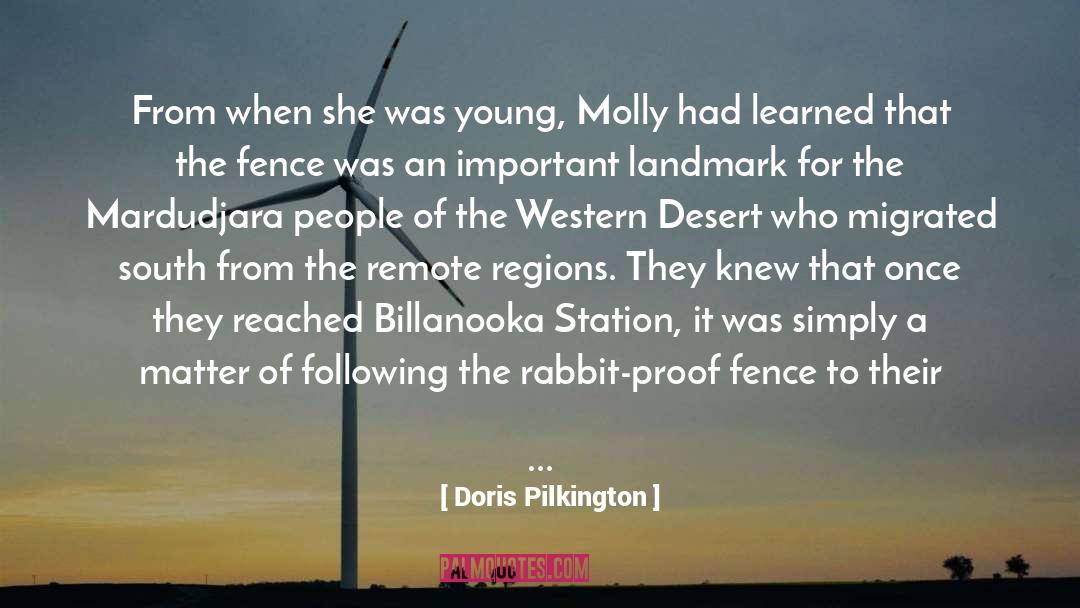 Fence quotes by Doris Pilkington