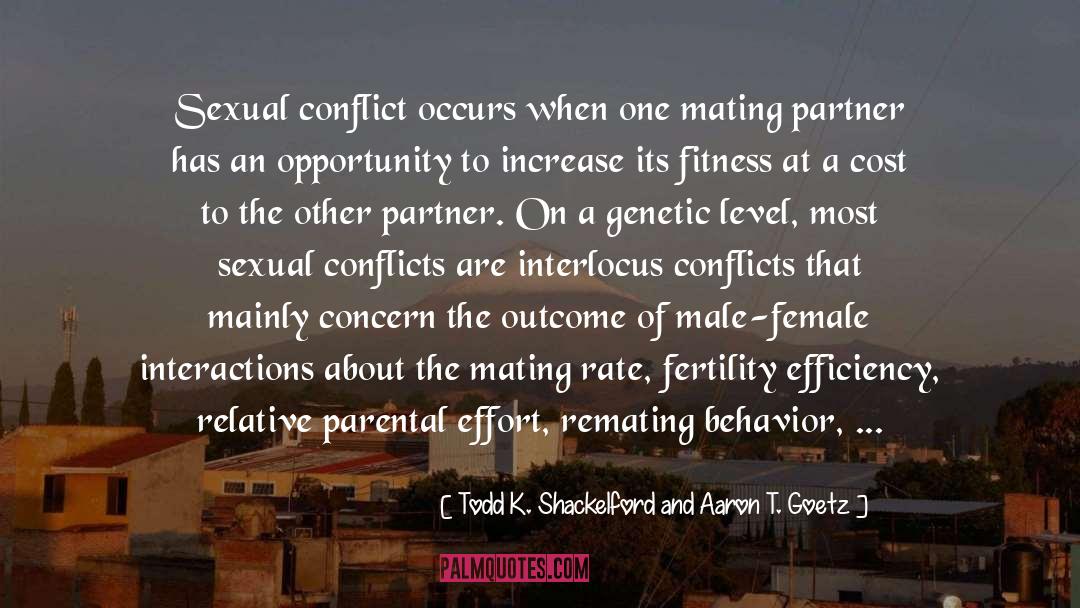 Fertility quotes by Todd K. Shackelford And Aaron T. Goetz