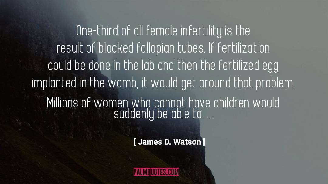 Fertilization quotes by James D. Watson