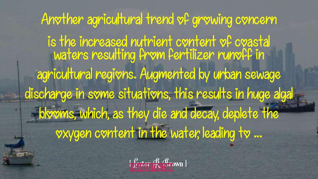 Fertilizer quotes by Lester R. Brown