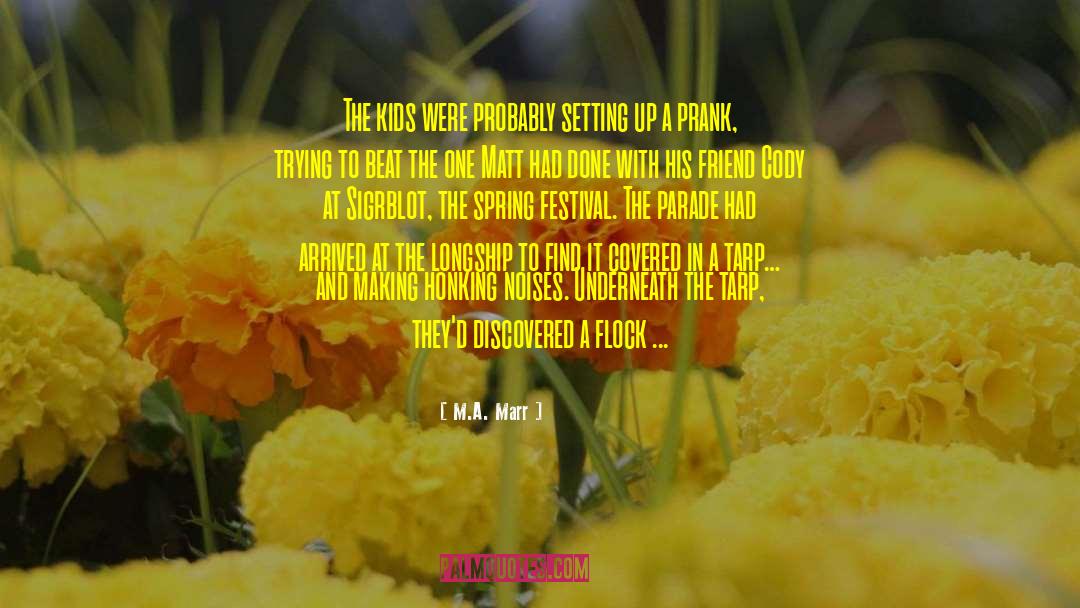 Festival quotes by M.A. Marr