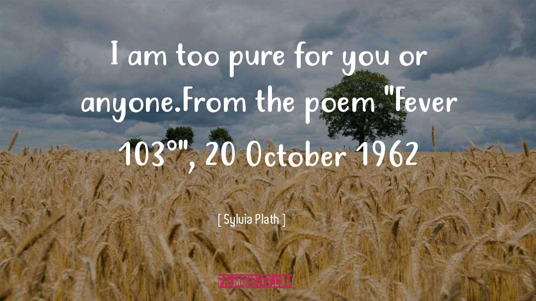 Fever 103 quotes by Sylvia Plath