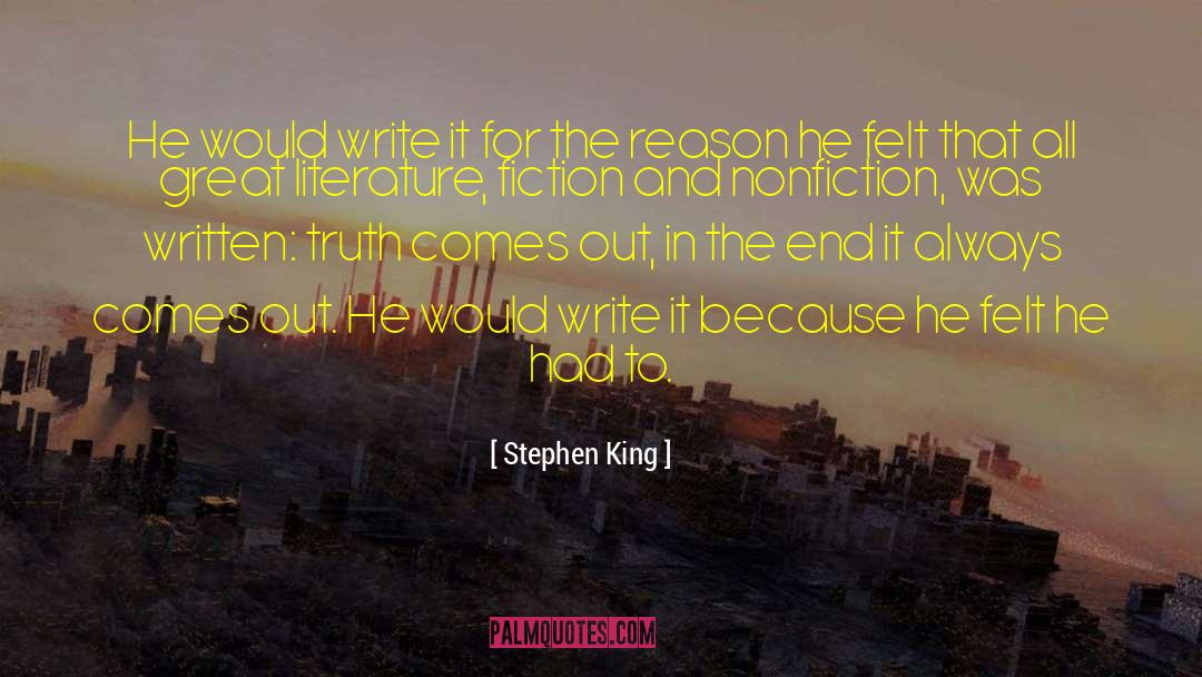 Fiction And Nonfiction quotes by Stephen King