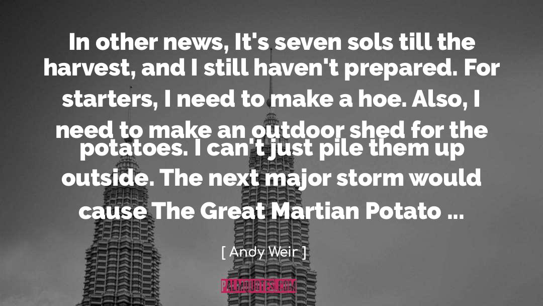 Fiction quotes by Andy Weir