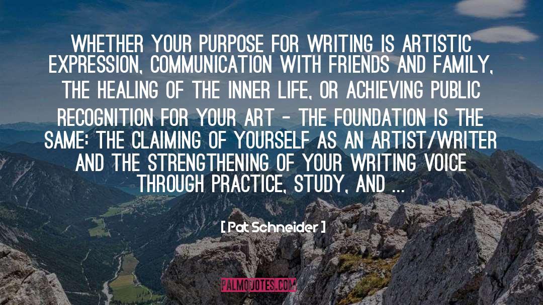 Fiction With Art And Artist quotes by Pat Schneider