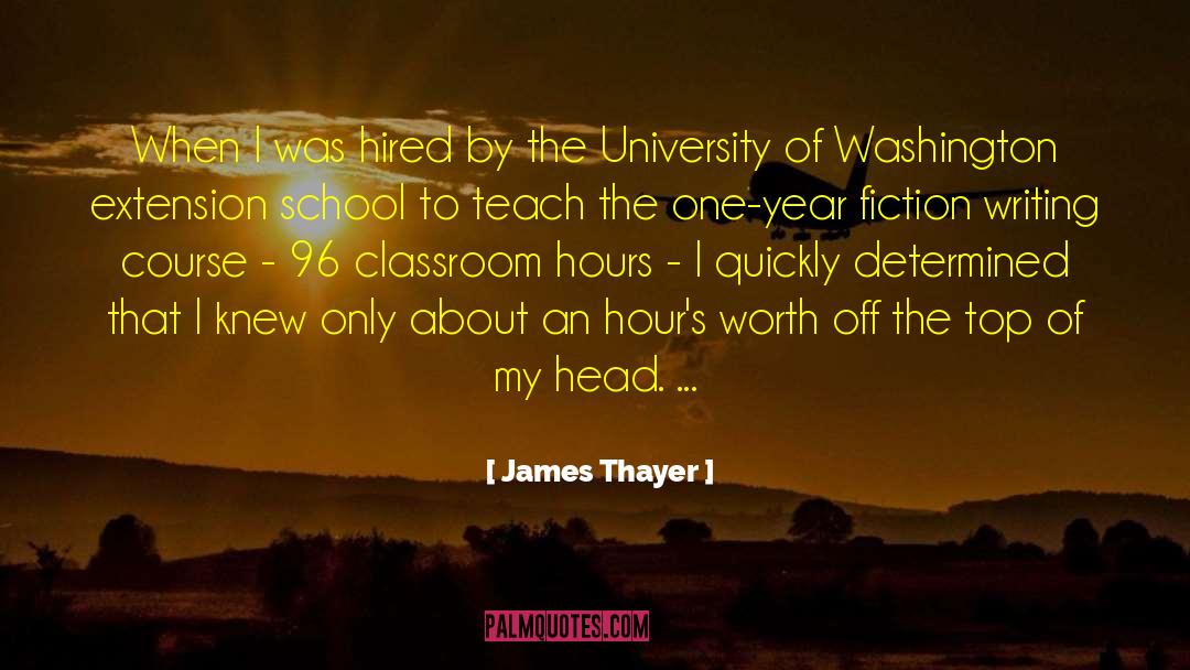 Fiction Writing quotes by James Thayer