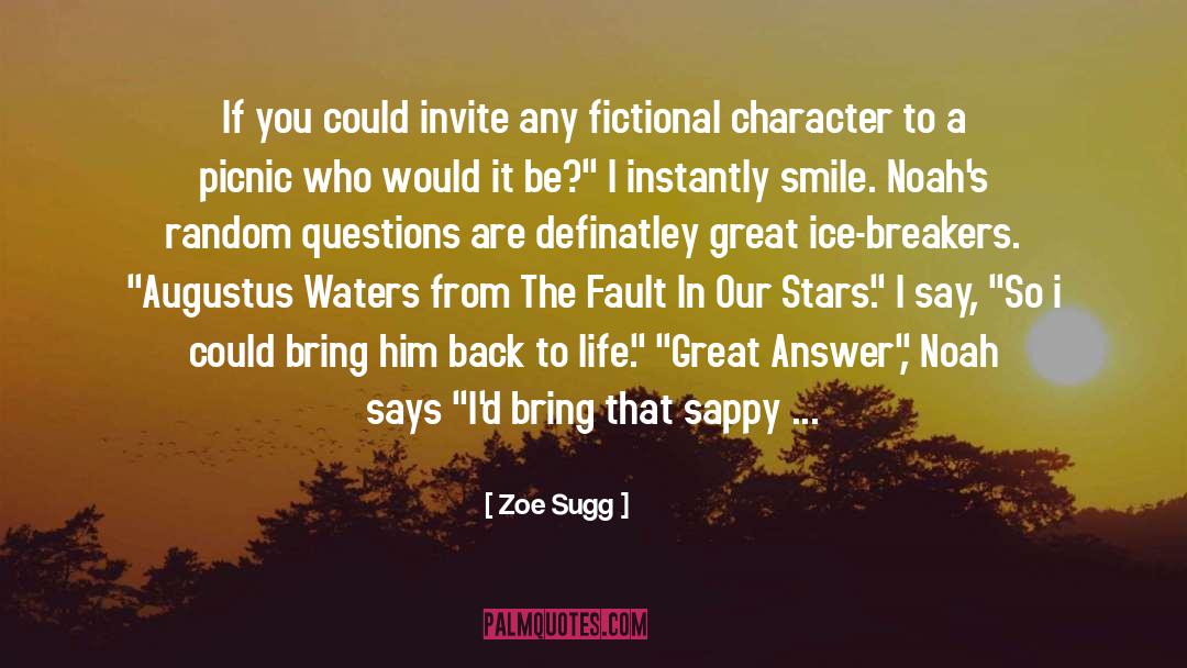 Fictional Character quotes by Zoe Sugg