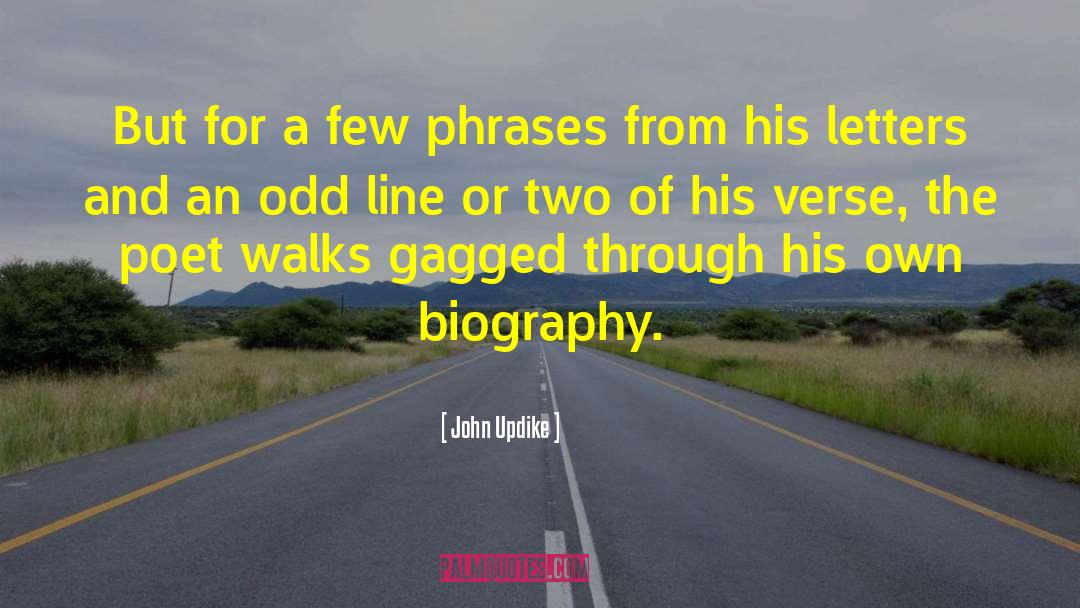 Fictionalized Biography quotes by John Updike