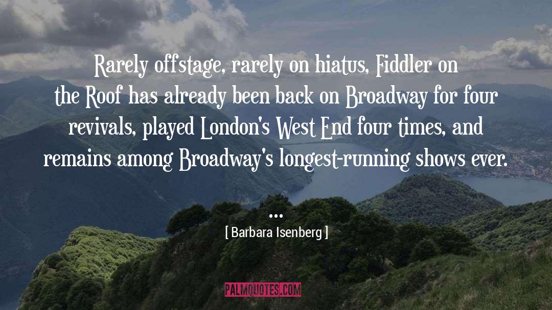 Fiddler quotes by Barbara Isenberg