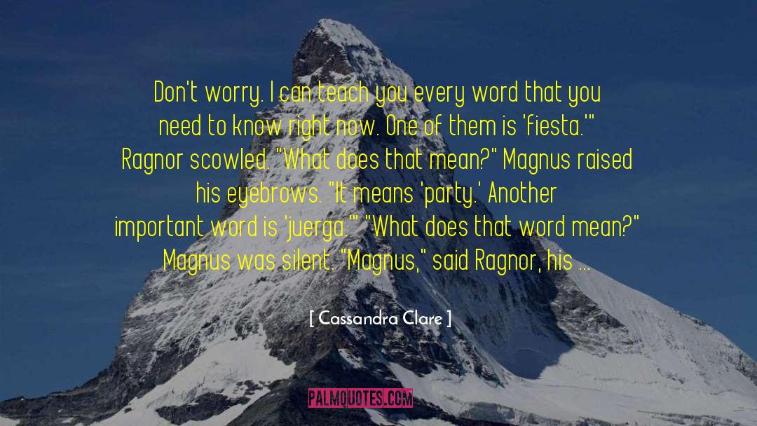 Fiesta quotes by Cassandra Clare