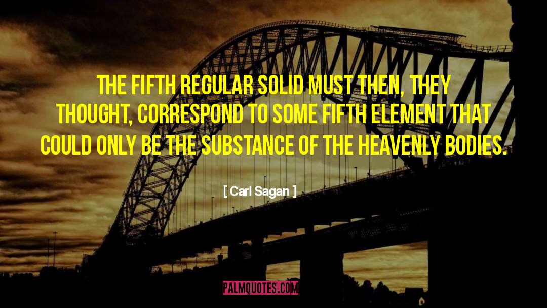 Fifth Element quotes by Carl Sagan