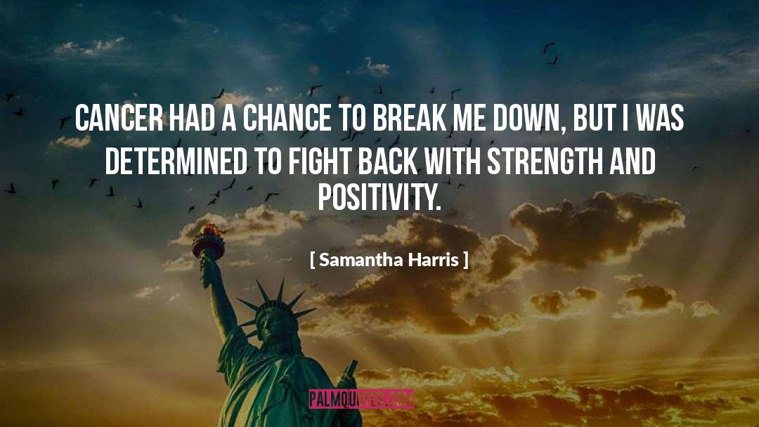 Fight Back quotes by Samantha Harris