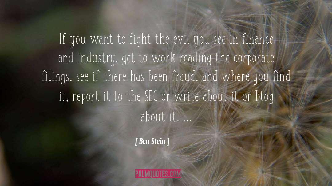 Fighting Evil quotes by Ben Stein