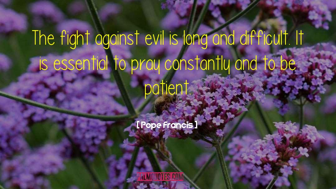 Fighting Evil quotes by Pope Francis