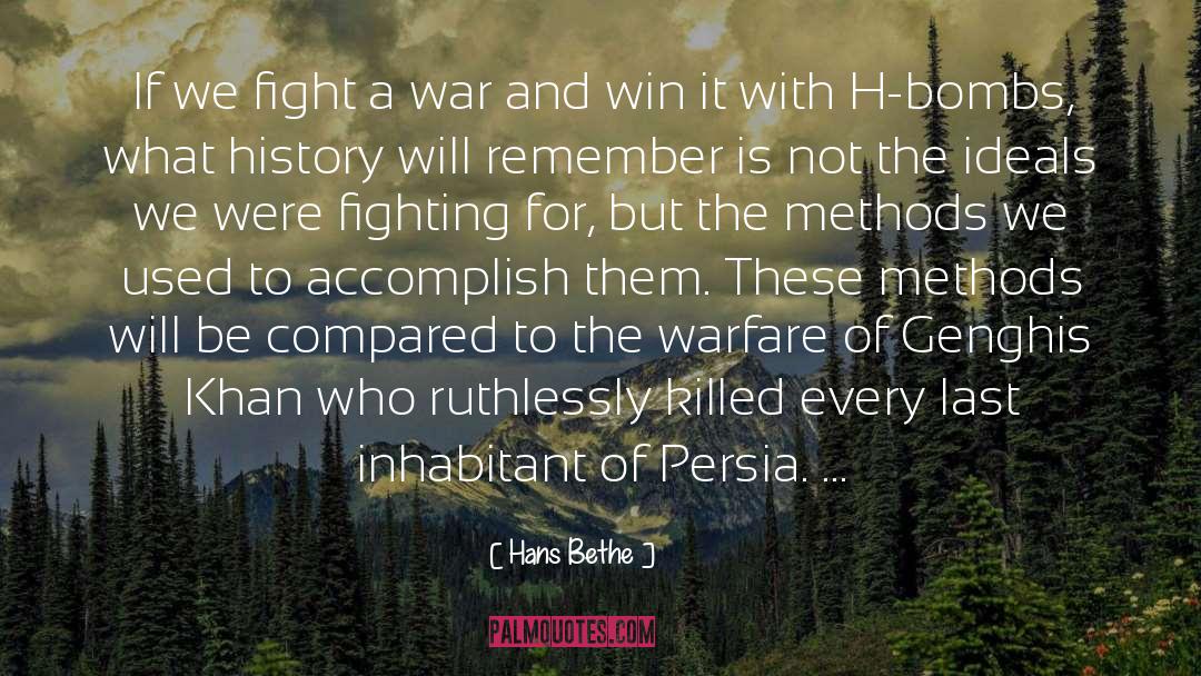 Fighting For quotes by Hans Bethe