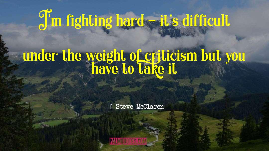 Fighting Hard quotes by Steve McClaren