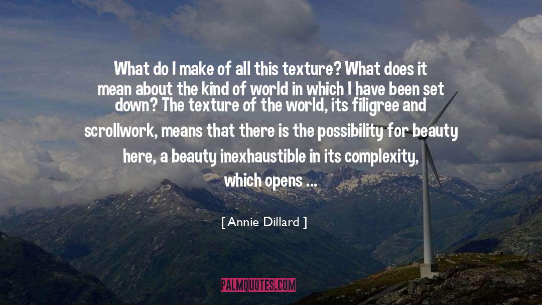 Filigree quotes by Annie Dillard