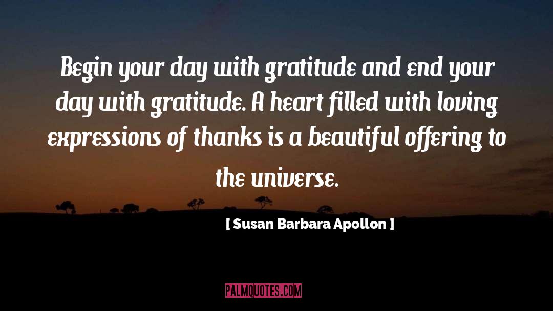 Fill Your Heart With Gratitude quotes by Susan Barbara Apollon