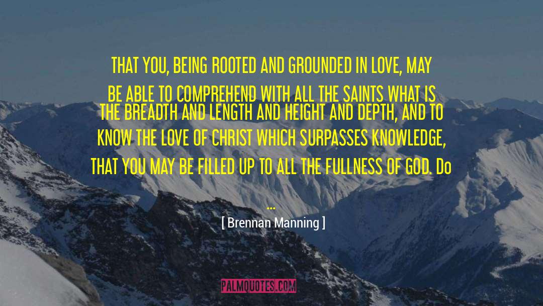 Filled Up quotes by Brennan Manning