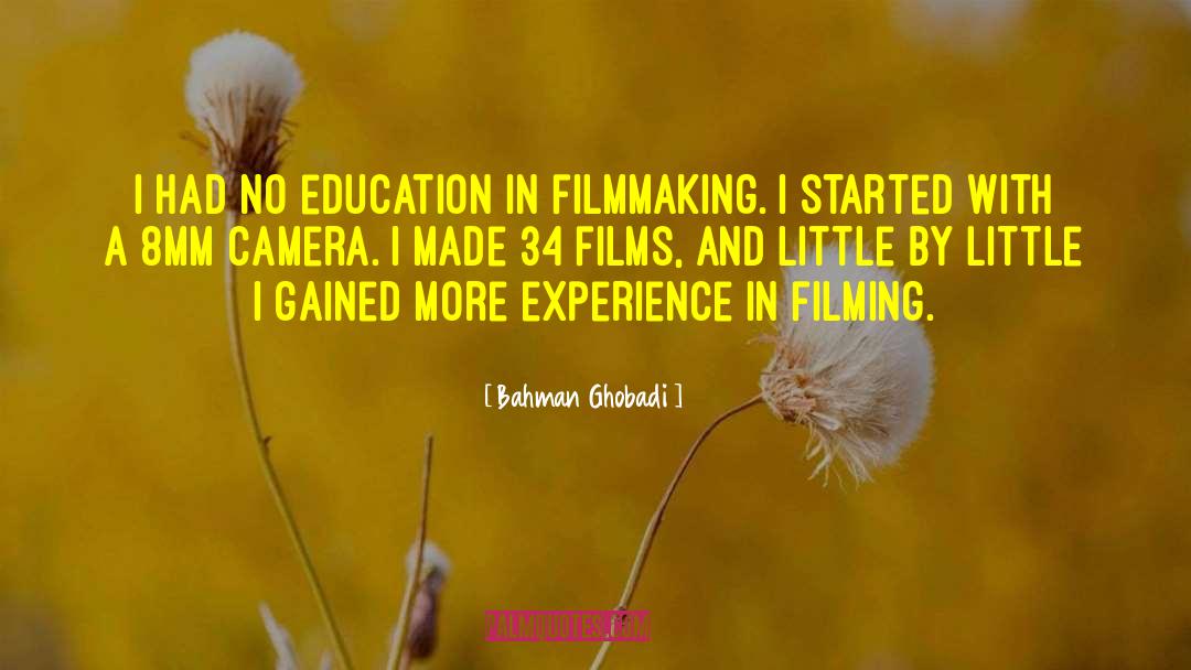 Filming quotes by Bahman Ghobadi