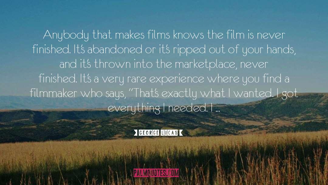 Filmmaker quotes by George Lucas