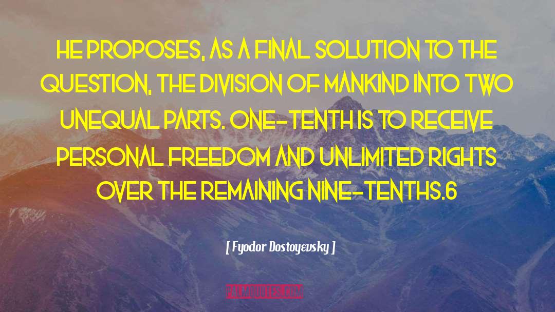 Final Solution quotes by Fyodor Dostoyevsky