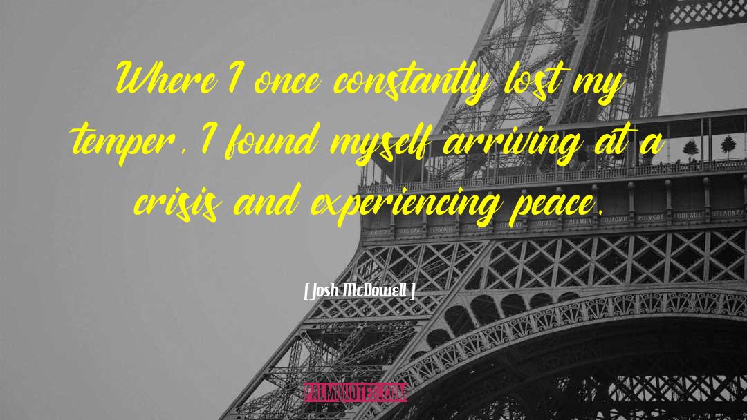 Finally Found Peace quotes by Josh McDowell
